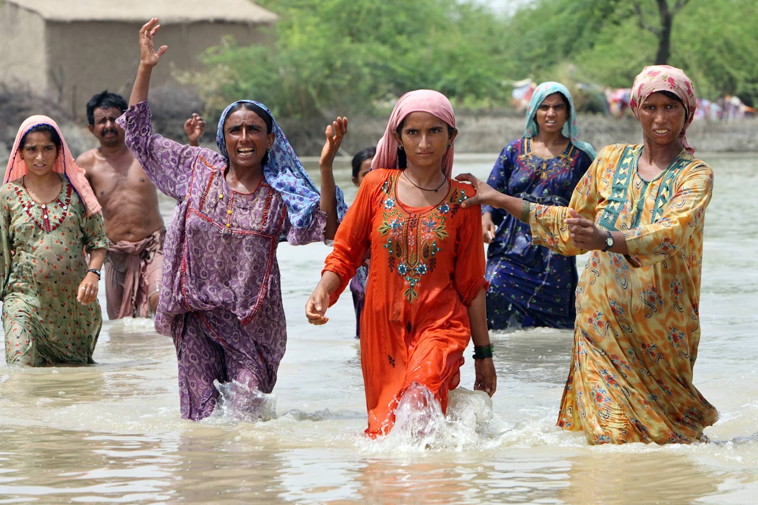 Hochwasser Shadhat Kot, Sindh, Pakistan